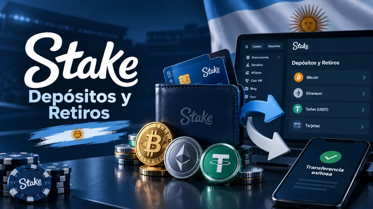 Depósitos y retiros en Stake Casino Argentina
